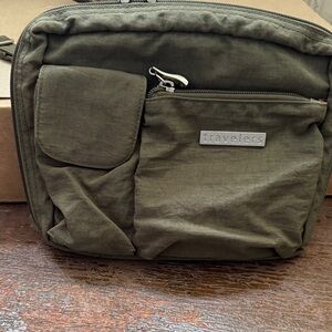 Chico's Olive Green women’s Messenger Bag Strap 25” long extended out